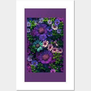 Bright Flower Field: Eco-Friendly Designs for a Green Future Posters and Art
